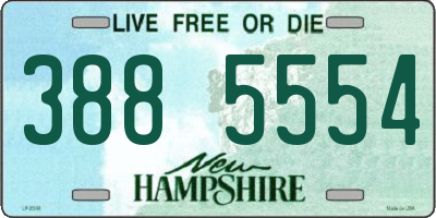 NH license plate 3885554