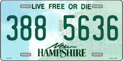 NH license plate 3885636