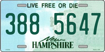 NH license plate 3885647