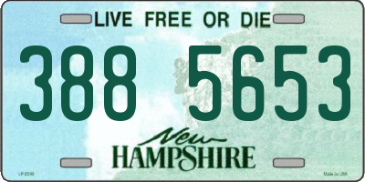 NH license plate 3885653