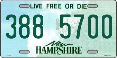 NH license plate 3885700