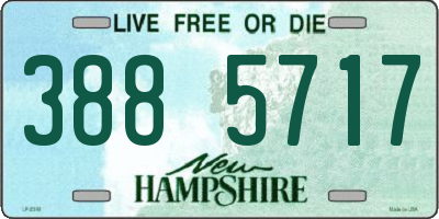 NH license plate 3885717
