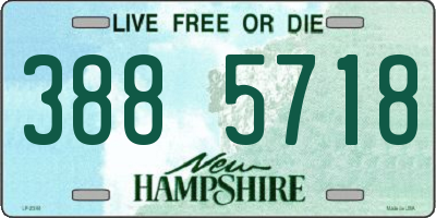 NH license plate 3885718