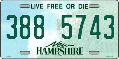 NH license plate 3885743