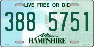 NH license plate 3885751