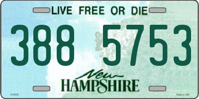 NH license plate 3885753