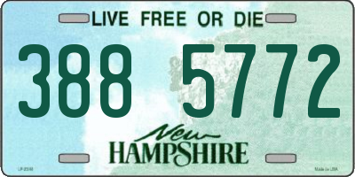 NH license plate 3885772