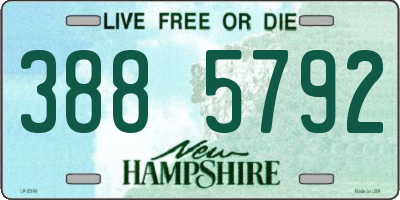 NH license plate 3885792