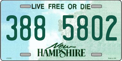 NH license plate 3885802