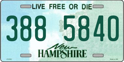 NH license plate 3885840