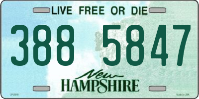 NH license plate 3885847