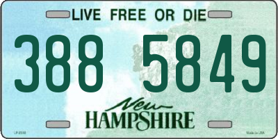 NH license plate 3885849