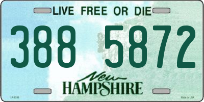 NH license plate 3885872