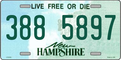 NH license plate 3885897