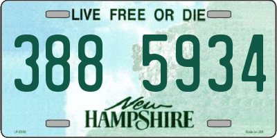 NH license plate 3885934