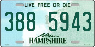 NH license plate 3885943
