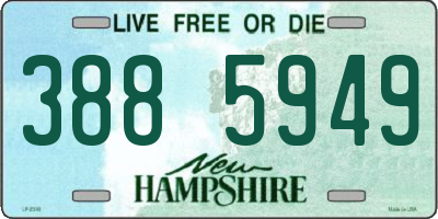 NH license plate 3885949