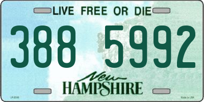 NH license plate 3885992