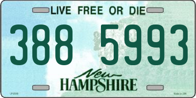 NH license plate 3885993