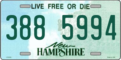 NH license plate 3885994