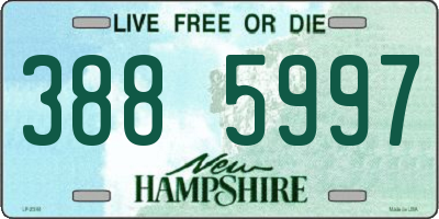 NH license plate 3885997