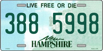 NH license plate 3885998
