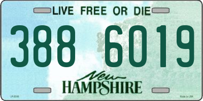 NH license plate 3886019