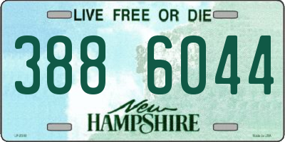 NH license plate 3886044