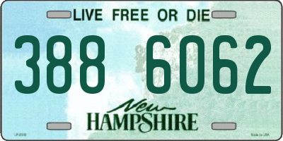 NH license plate 3886062