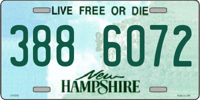 NH license plate 3886072