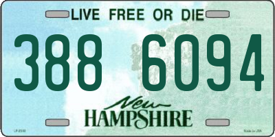 NH license plate 3886094