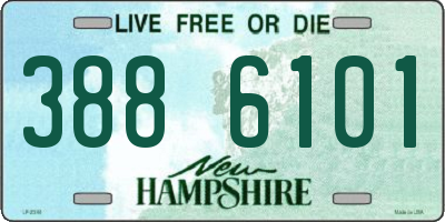 NH license plate 3886101
