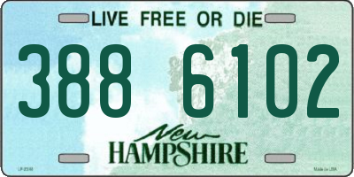 NH license plate 3886102