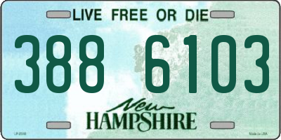 NH license plate 3886103