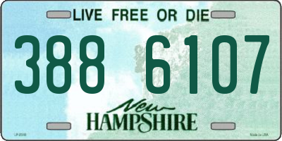 NH license plate 3886107