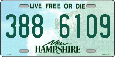 NH license plate 3886109