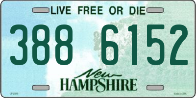 NH license plate 3886152