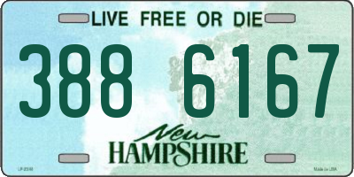 NH license plate 3886167