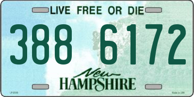 NH license plate 3886172