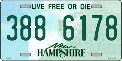 NH license plate 3886178