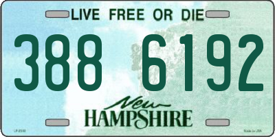 NH license plate 3886192