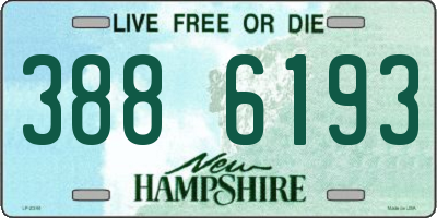 NH license plate 3886193