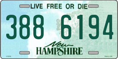 NH license plate 3886194