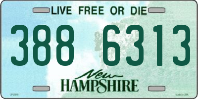 NH license plate 3886313