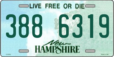 NH license plate 3886319