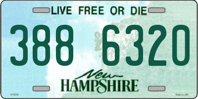 NH license plate 3886320