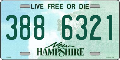 NH license plate 3886321