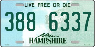 NH license plate 3886337