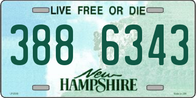 NH license plate 3886343