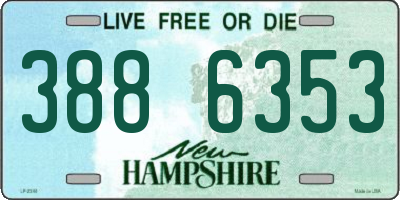 NH license plate 3886353
